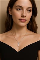 Necklace Woman Lab Grown Diamonds in Gold Diamante Lab Grown Cianfrone Gioielli COOR-89-198